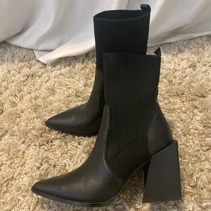 Women's Tackle Block-Heel Knit Sock Booties